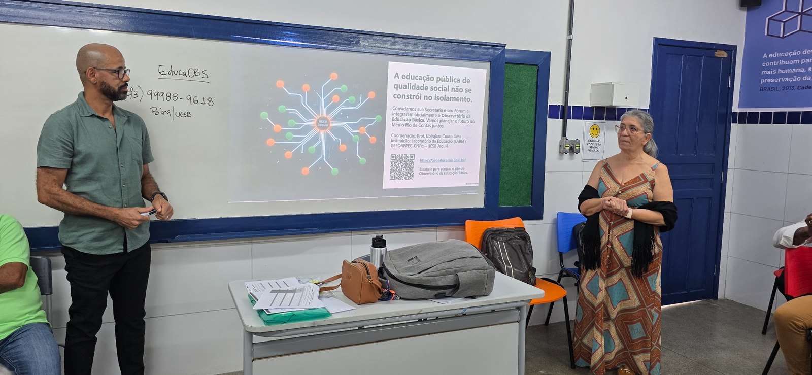 Registro da apresentação do OEB e EducaOBS no encontro